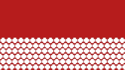 red and white background with pattern knitt