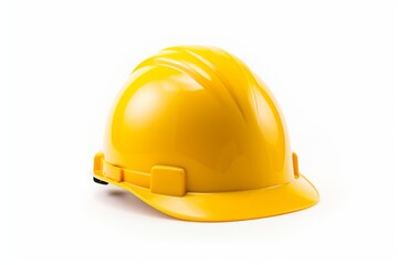 yellow safety helmet/hardhat isolated on white