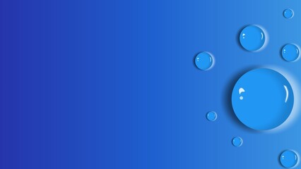 Simple and elegant blue background water drop for business