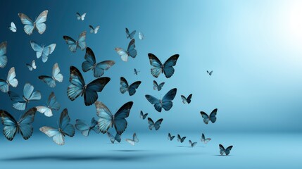 Beautiful Spring Background Blue Butterfly Flight, HD, Background Wallpaper, Desktop Wallpaper