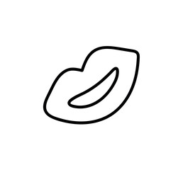 Element of circus set in black line style. This circus attribute, highlighted by black and white design, brings a sense of wonder and spectacle to the design. Vector illustration.