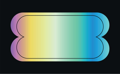 Geometry of gradient set in flat design. This captivating artwork demonstrate geometry element blend seamlessly into a soothing pastel gradient against a striking black canvas. Vector illustration.