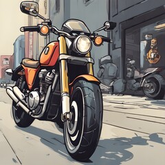 Fototapeta na wymiar Motorcycle Icon Background Very Cool
