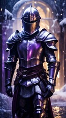 Fototapeta premium Knight Hero and RPG character asset for games artwork and 4k wallpapers of cinematic epic realism
