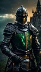 Fototapeta premium Knight Hero and RPG character asset for games artwork and 4k wallpapers of cinematic epic realism