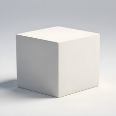 3d cube white box