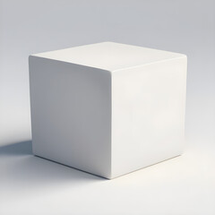 White 3d box, cube