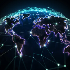 Global world network and telecommunication on earth