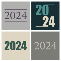 New year 2024 according to the calendar set