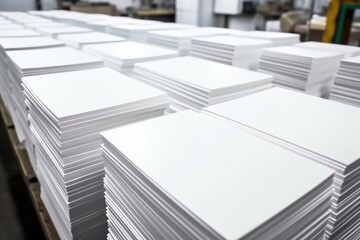 Obraz premium stacks of blank envelope paper ready for printing