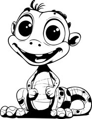 Gecko animal, a cute Image, coloring page
