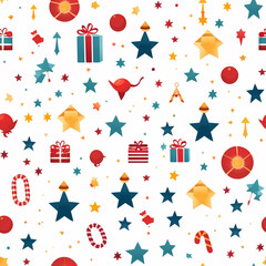 seamless pattern with stars and stripes