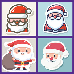 Vector Sticker of a Santa Clause sticker design