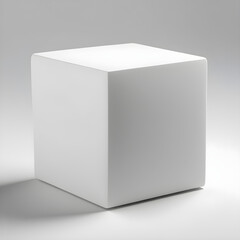 Simple box on white background, 3d cube 