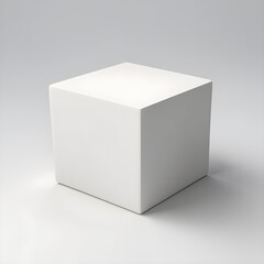 Fototapeta premium Simple box on white background, 3d cube 