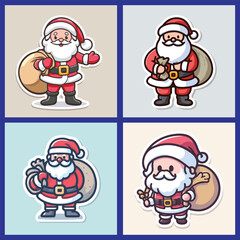 Sticker of a Santa Clause sticker design