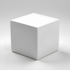 Naklejka premium Simple box on white background, 3d cube 