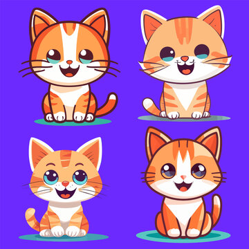 vector tracing happy and smiling cat creative image arts