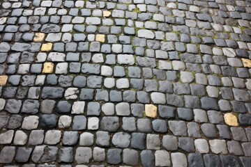 cobblestone street close-up
