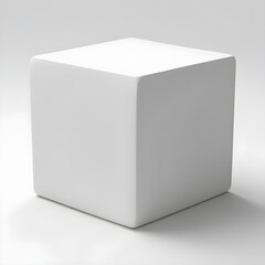 Simple box on white background, 3d cube 