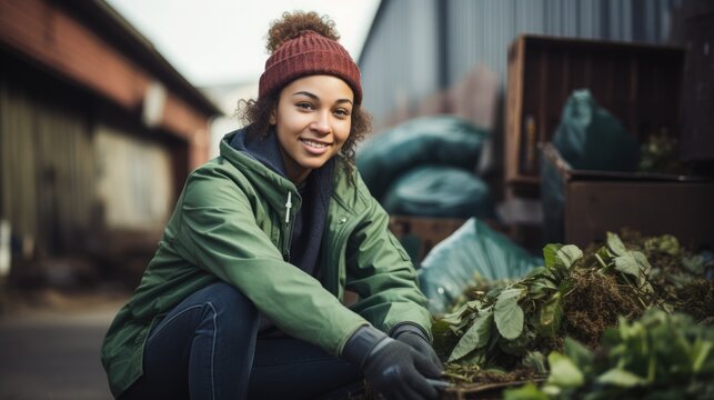 A teenager volunteering for a community service project, dressed in socially conscious clothing. Social responsibility concept.
