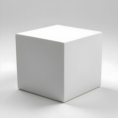 Simple box on white background, 3d cube 