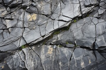 close-up of cracked mountain rock