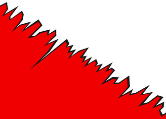 Two sided background separated with jagged line pattern and with some copy space area