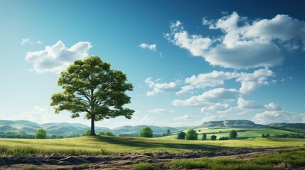 Serene Summer Rural Landscape Green Trees, HD, Background Wallpaper, Desktop Wallpaper