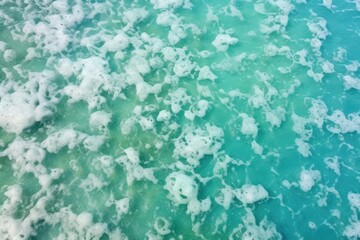 Fototapeta na wymiar aerial view of the sea bubbled foam