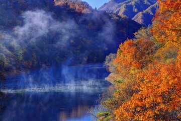 川俣湖の秋