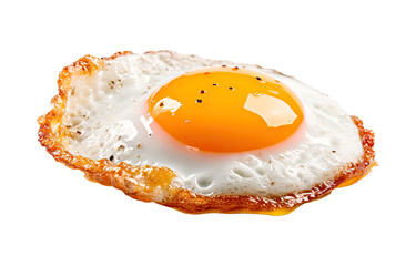 Fried egg isolated on white background. 