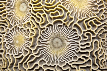 detail of a mushroom coral surface