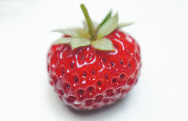 Strawberries on a white background