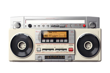 Cassette Player Isolated on Transparent Background. Ai