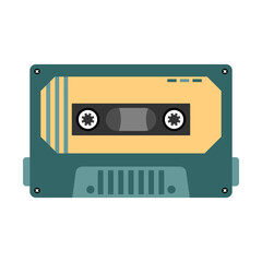 Colorful Cassette Retro Illustration