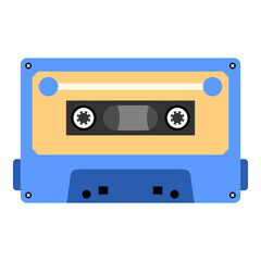 Colorful Cassette Retro Illustration