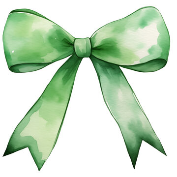 Watercolor Green Ribbon Banner Clipart Graphic by AchitaStudio · Creative  Fabrica