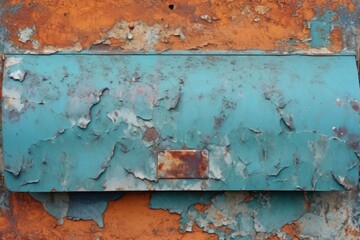 rusty mailbox with peeling paint