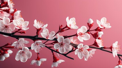 Spring Flowers Set Fresh Tree Twigs, HD, Background Wallpaper, Desktop Wallpaper