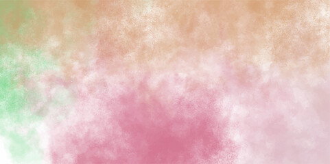 Colorful grunge background with Aquarelle paint paper textured stain canvas element for text design,Multicolor hand drawn illustration.Texture of a vintage pink brown and blue concrete  background.