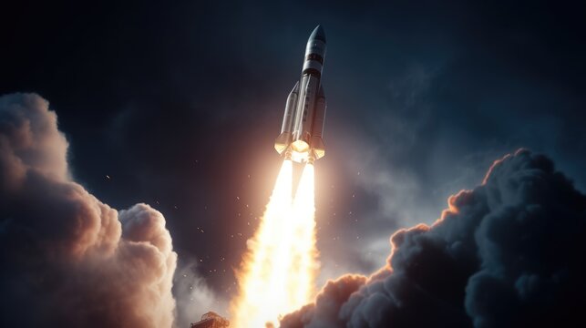 Rocket Takeoff. Created with generative AI.	
