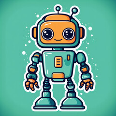 Sticker Roboter, generated image