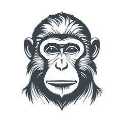 Monkey icon concept design stock illustration