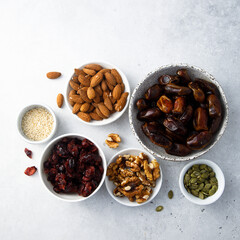 Healthy organic granola ingredients