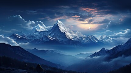 Incredible and beautiful landscapes of mountains. - obrazy, fototapety, plakaty