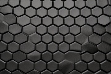 black hexagonal pattern on a white canvas