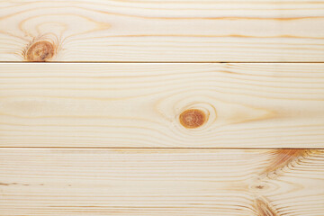 Wooden boards, processed, sanded, close-up, background, uniform texture, with knots - obrazy, fototapety, plakaty