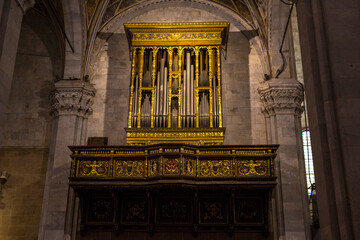 Musical organ of Lucca Cathedral. It is a Roman Catholic cathedral dedicated to Saint Martin of...