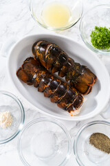 Garlic lobster tails